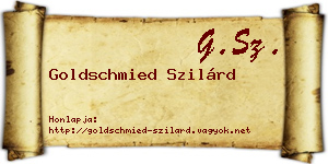 Goldschmied Szilárd névjegykártya