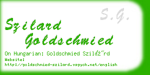 szilard goldschmied business card